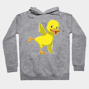 Duck at Yoga Stretching exercise Hoodie